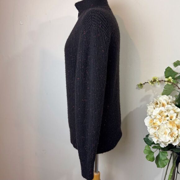 ANTHROPOLOGIE | RD Style Millie Quarter Zip sweater | Large | black red - Picture 7 of 13